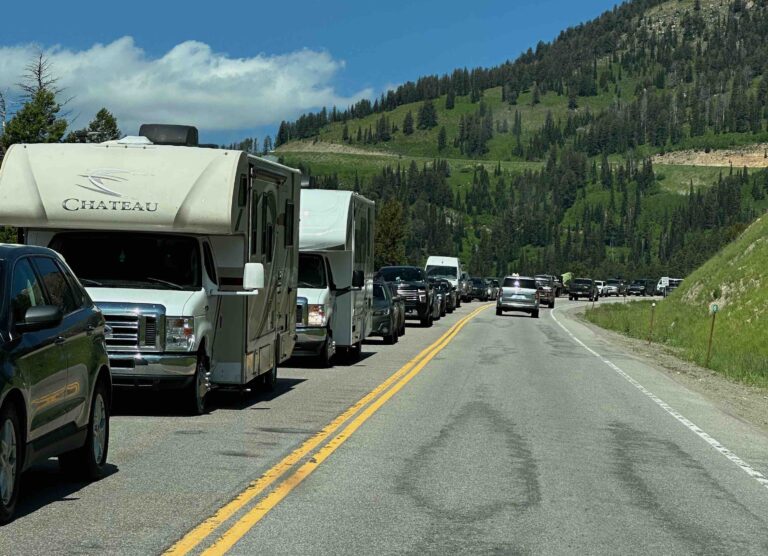 Teton Pass traffic jam